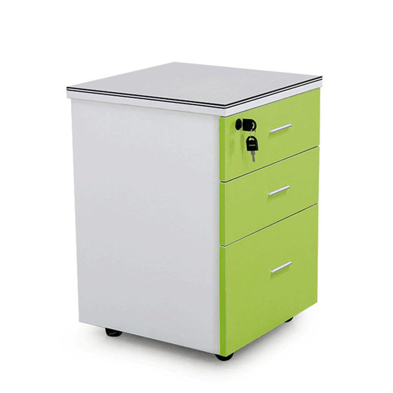 Modern Cabinet Wood with Locking Drawers Filing Cabinet on Castors Clearhalo 'Filing Cabinets' 'filling_cabinets' 'furn' 'furn_filling_cabinets' 'Furniture' 'Office Furniture' 5884690