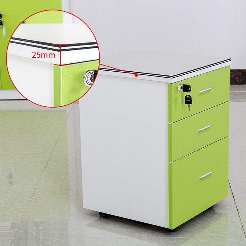 Modern Cabinet Wood with Locking Drawers Filing Cabinet on Castors Clearhalo 'Filing Cabinets' 'filling_cabinets' 'furn' 'furn_filling_cabinets' 'Furniture' 'Office Furniture' 5884691