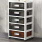Modern Acrylic Cabinet Drawers and Pedestal Filing Cabinet for Home Office