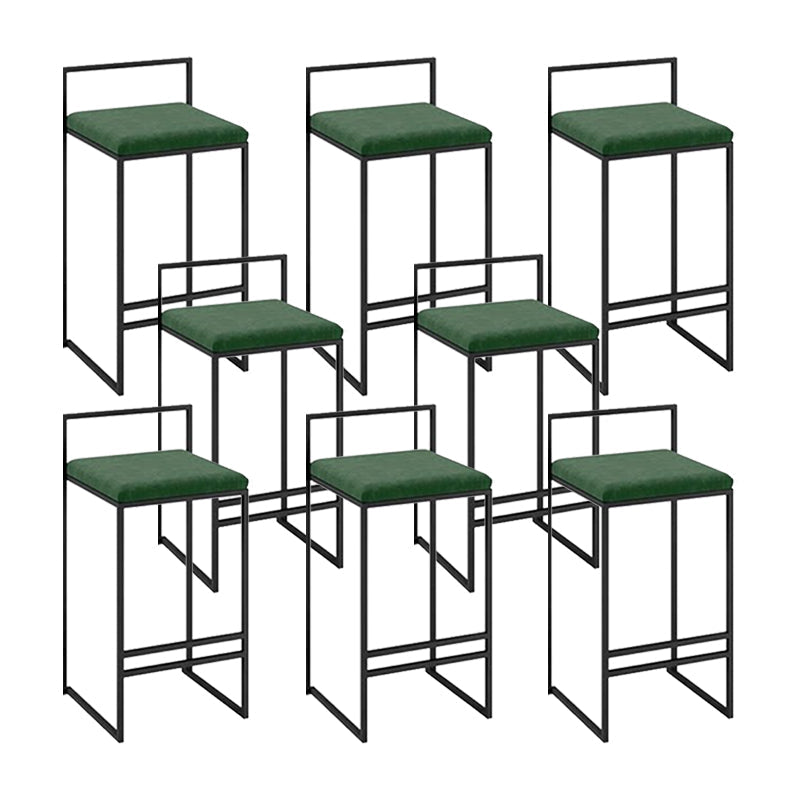 Industrieel vierkante gestoffeerde tegenstoelbalkloze stoelstoel met metalen voetsteun