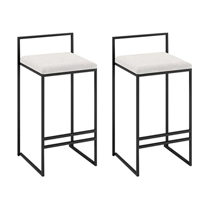 Industrieel vierkante gestoffeerde tegenstoelbalkloze stoelstoel met metalen voetsteun