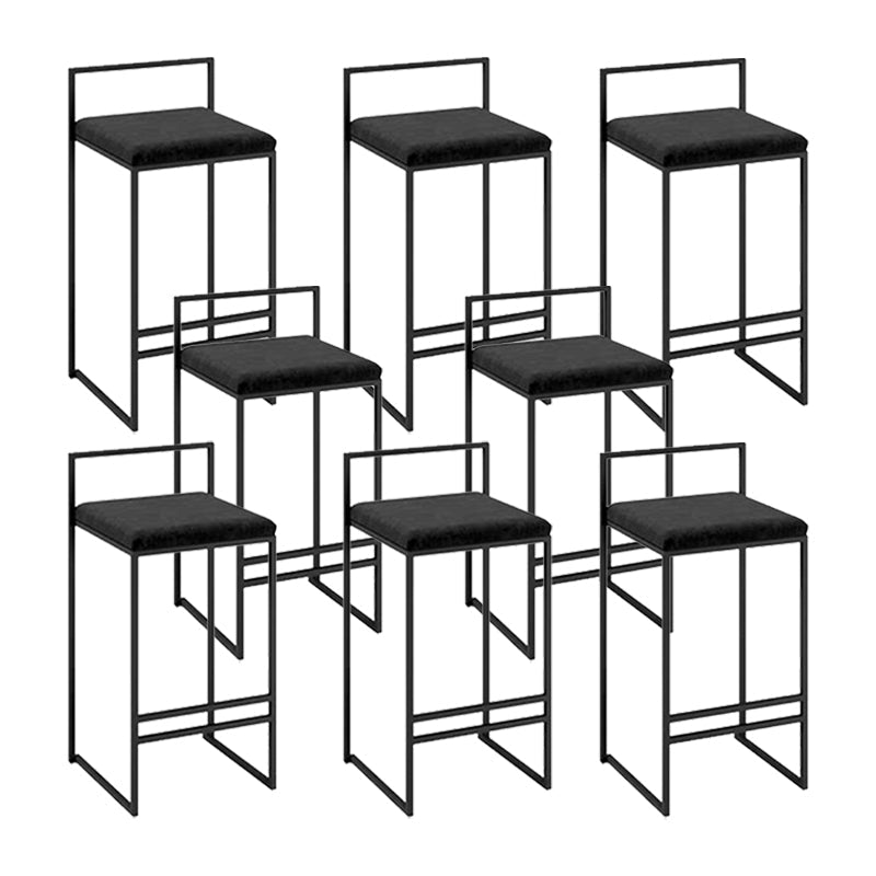 Industrieel vierkante gestoffeerde tegenstoelbalkloze stoelstoel met metalen voetsteun