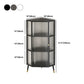 Modern Corner Display Cabinet Glass Door Storage Cabinet for Living Room