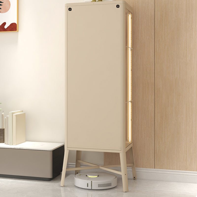 メタルモダンキュリオキャビネットガラスドアリビングルーム用の調整可能なディスプレイキャビネット