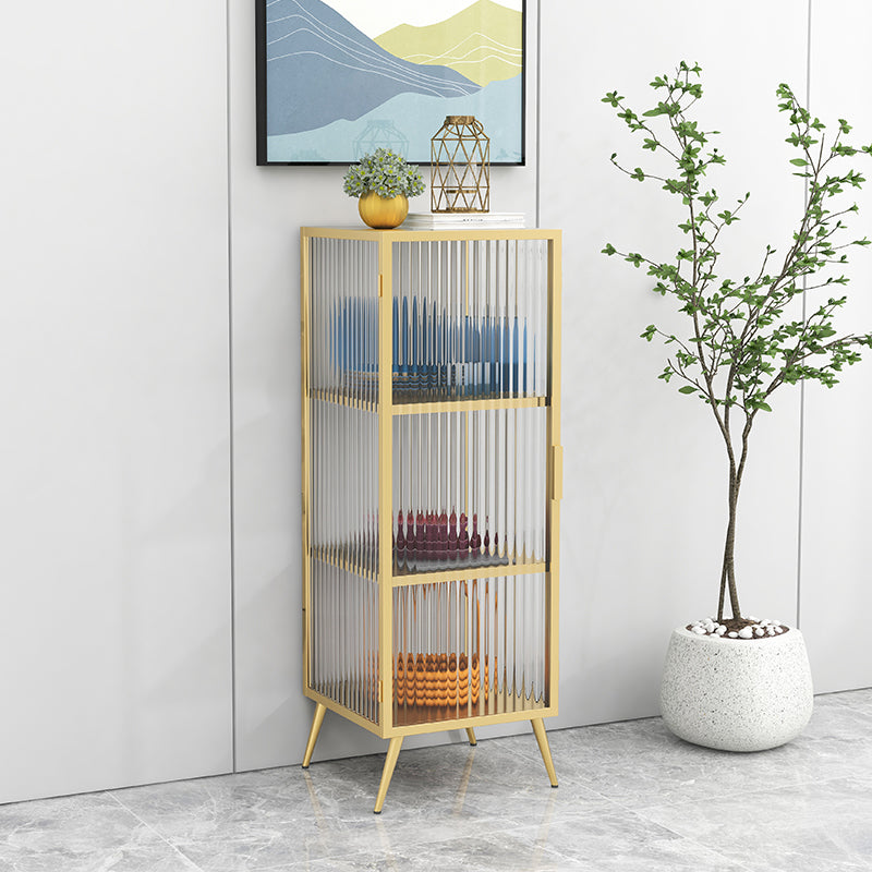 Metal Modern Display Stand Glass Doors Display Cabinet for Living Room