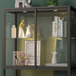 Modern Metal Curio Cabinet Glass Doors with Lighting, 31"L X 16"W Clearhalo 'Display & China Cabinets' 'display_china_cabinets' 'furn' 'furn_display_china_cabinets' 'Furniture' 'Kitchen & Dining Furniture' 5885016
