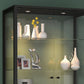 Modern Metal Curio Cabinet Glass Doors with Lighting, 31"L X 16"W Clearhalo 'Display & China Cabinets' 'display_china_cabinets' 'furn' 'furn_display_china_cabinets' 'Furniture' 'Kitchen & Dining Furniture' 5885017