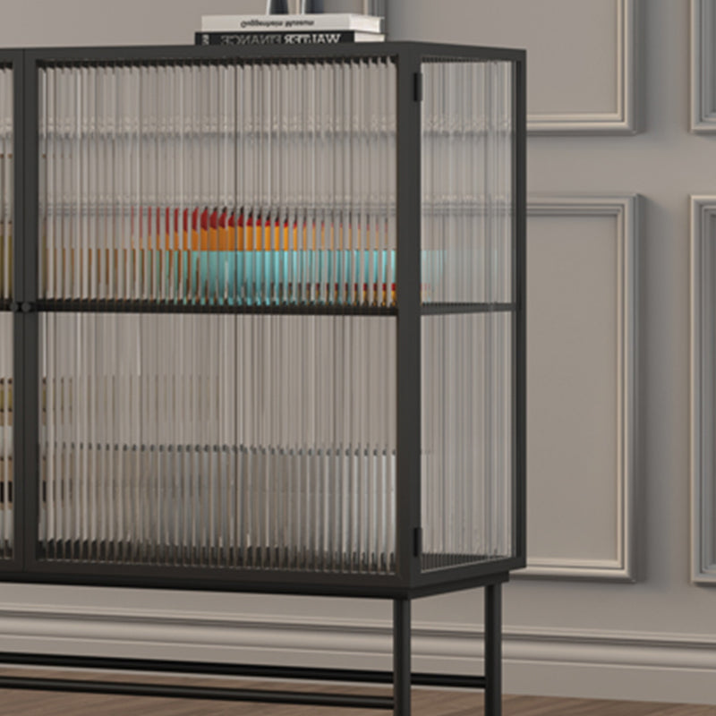 Gabinete de China de acero moderno 13.5 "W Gabinete de almacenamiento negro estándar para comedor