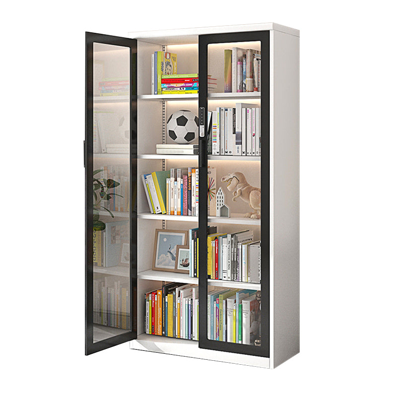 Modern Metal Storage Cabinet Glass Doors Display Cabinet with Lighting Clearhalo 'Display & China Cabinets' 'display_china_cabinets' 'furn' 'furn_display_china_cabinets' 'Furniture' 'Kitchen & Dining Furniture' 5885140