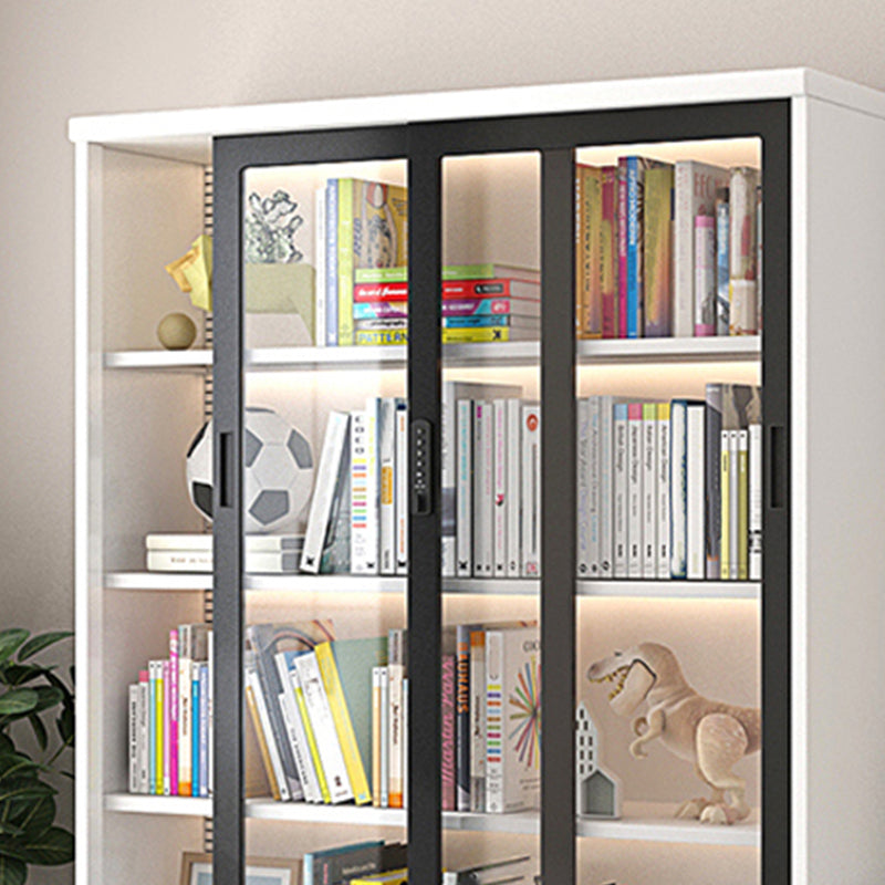 Modern Metal Storage Cabinet Glass Doors Display Cabinet with Lighting Clearhalo 'Display & China Cabinets' 'display_china_cabinets' 'furn' 'furn_display_china_cabinets' 'Furniture' 'Kitchen & Dining Furniture' 5885143