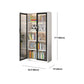 Modern Metal Storage Cabinet Glass Doors Display Cabinet with Lighting Clearhalo 'Display & China Cabinets' 'display_china_cabinets' 'furn' 'furn_display_china_cabinets' 'Furniture' 'Kitchen & Dining Furniture' 5885150
