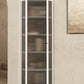 71"H Storage Cabinet Glass Door Display Cabinet for Living Room