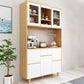 Modern Faux Wood Dining Hutch Standard Natural Hutch Cabinet with Doors
