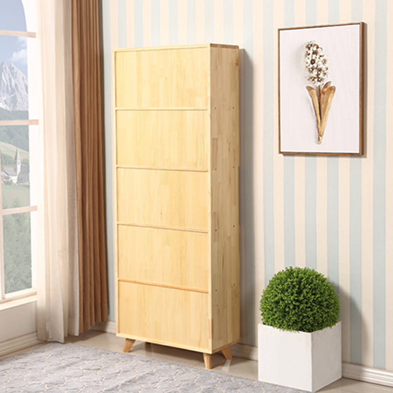 ソリッドウッドトールストレージキャビネットガラスドアディスプレイリビングルーム用