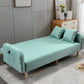 Linen Square Arm Sofa Slipcovered Convertible Sofa with Storage