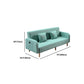 Linen Square Arm Sofa Slipcovered Convertible Sofa with Storage