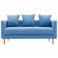 Linen Sofa Tuxedo Arm Tight Back 23.62" Wide Sofa for 3 people Blue Clearhalo 'furn' 'furn_sofas' 'Furniture' 'Living Room Furniture' 'Sofa' 'sofas' 5889002