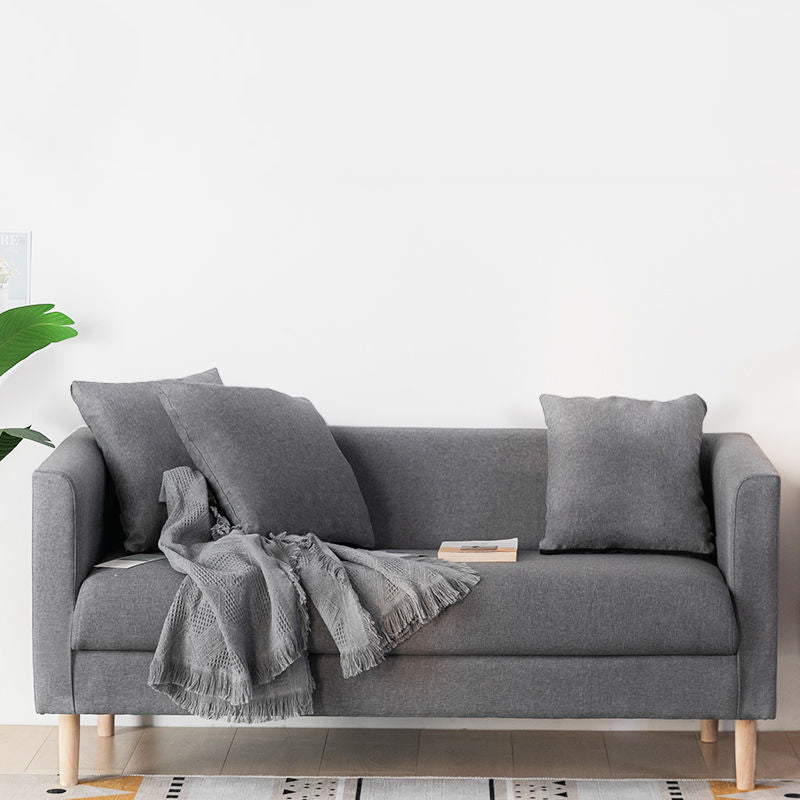 Linen Sofa Tuxedo Arm Tight Back 23.62" Wide Sofa for 3 people Clearhalo 'furn' 'furn_sofas' 'Furniture' 'Living Room Furniture' 'Sofa' 'sofas' 5889004