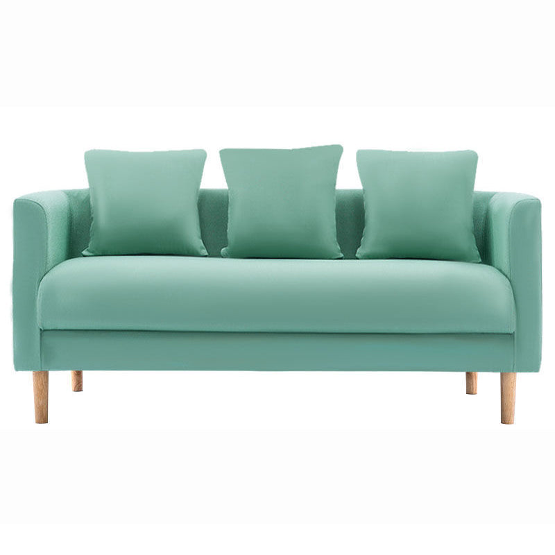 Linen Sofa Tuxedo Arm Tight Back 23.62" Wide Sofa for 3 people Green Clearhalo 'furn' 'furn_sofas' 'Furniture' 'Living Room Furniture' 'Sofa' 'sofas' 5889005