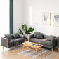 Linen Sofa Tuxedo Arm Tight Back 23.62" Wide Sofa for 3 people Clearhalo 'furn' 'furn_sofas' 'Furniture' 'Living Room Furniture' 'Sofa' 'sofas' 5889006