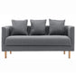 Linen Sofa Tuxedo Arm Tight Back 23.62" Wide Sofa for 3 people Dark Gray Clearhalo 'furn' 'furn_sofas' 'Furniture' 'Living Room Furniture' 'Sofa' 'sofas' 5889009