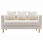 Linen Sofa Tuxedo Arm Tight Back 23.62" Wide Sofa for 3 people Off-White Clearhalo 'furn' 'furn_sofas' 'Furniture' 'Living Room Furniture' 'Sofa' 'sofas' 5889010