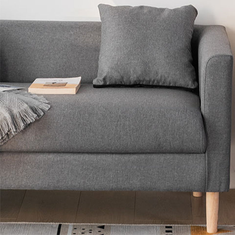 Linen Sofa Tuxedo Arm Tight Back 23.62" Wide Sofa for 3 people Clearhalo 'furn' 'furn_sofas' 'Furniture' 'Living Room Furniture' 'Sofa' 'sofas' 5889011