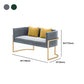 Smoking -Arm -Sofa 24,80 "W x 28,35" H Velvet Sofa Standard -Sofa