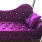 Tufted Split-Back Sofa Velvet Flared Arm Curved Sofa 33.46 inch High