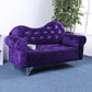 Tufted Split-Back Sofa Velvet Flared Arm Curved Sofa 33.46 inch High