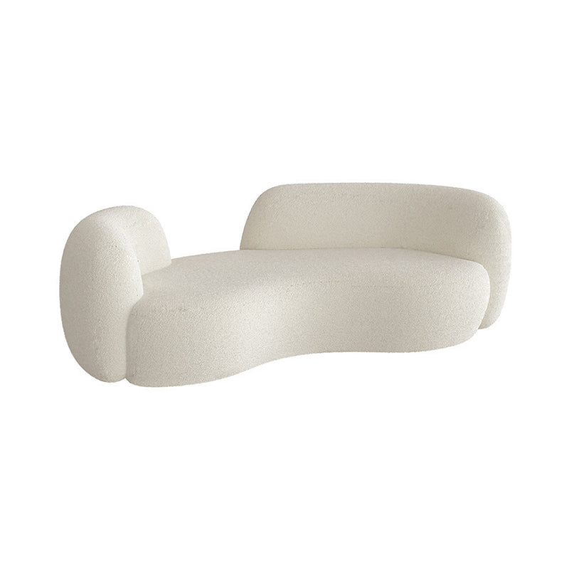 Canapé de bras encastré dans un canapé de style moderne blanc 28,32 pouces de haut