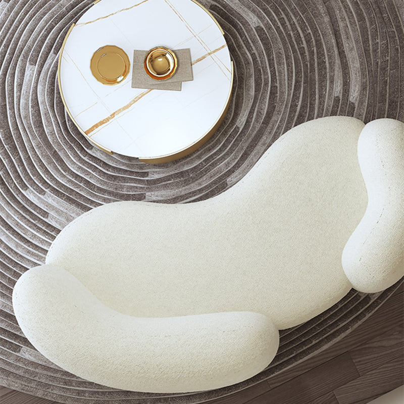 Canapé de bras encastré dans un canapé de style moderne blanc 28,32 pouces de haut