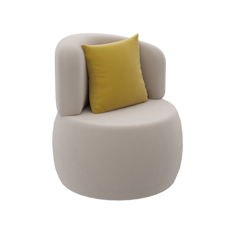 Canapé canapé en cuir en faux cuir beige / gris avec oreillers de boîtier