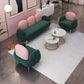 Contemporary Curved Sofa 32.67" High Statement Sofa in Green