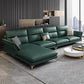 Glam Living Room Flared Arm Sofa Modular Genuine Leather Sofa