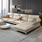 Glam Living Room Flared Arm Sofa Modular Genuine Leather Sofa