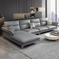 Glam Living Room Flared Arm Sofa Modular Genuine Leather Sofa