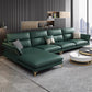 Glam Living Room Flared Arm Sofa Modular Genuine Leather Sofa
