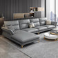 Glam Living Room Flared Arm Sofa Modular Genuine Leather Sofa