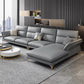 Glam Living Room Flared Arm Sofa Modular Genuine Leather Sofa