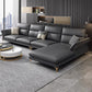 Glam Living Room Flared Arm Sofa Modular Genuine Leather Sofa