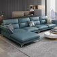 Glam Living Room Flared Arm Sofa Modular Genuine Leather Sofa