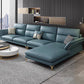 Glam Living Room Flared Arm Sofa Modular Genuine Leather Sofa