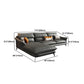 Contemporary Living Room Flared Arm Cushions Genuine Leather Sofa