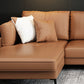 Faux Leather Sofa with Pillow Top Arm for Living Room in Orange