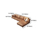 Faux Leather Sofa with Pillow Top Arm for Living Room in Orange