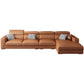 Contemporary L-Shape Sectional Cushion Back Adjustable Sectional