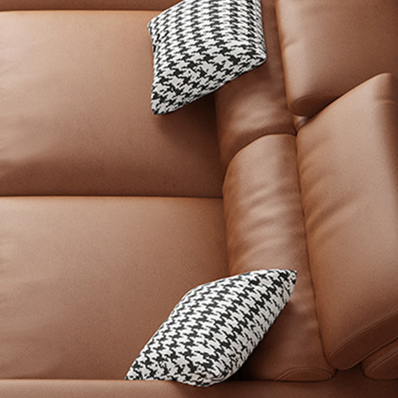 Contemporary L-Shape Sectional Cushion Back Adjustable Sectional