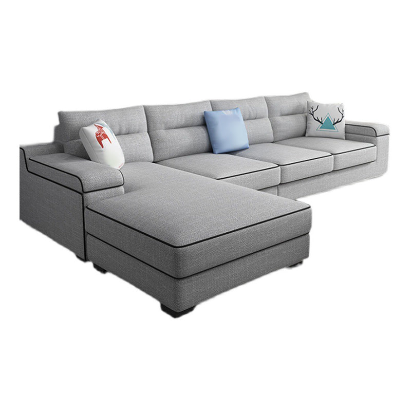 Almacenamiento de cuero por falso secciones con brazo superior de almohada para 4 personas