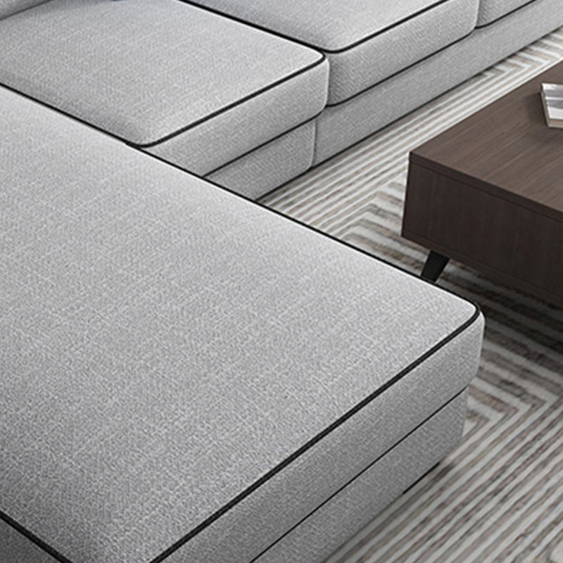 Almacenamiento de cuero por falso secciones con brazo superior de almohada para 4 personas